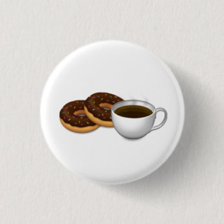 Voor de liefde van Donuts en Koffie! Ronde Button 3,2 Cm