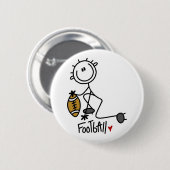Voor de liefde van Football Tshirts en cadeaus Ronde Button 5,7 Cm (Voorkant /achterkant)