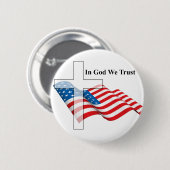Voor de liefde van God en Land Ronde Button 5,7 Cm (Voorkant /achterkant)