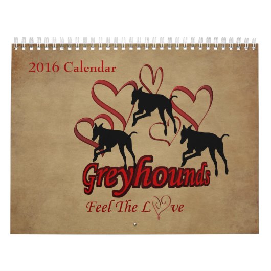 Voor de liefde van Greyhounds Kalender (Hoes)