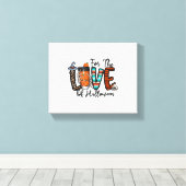 Voor de liefde van Halloween Canvas Afdruk (Insitu (Houten vloer))