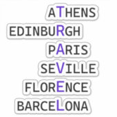 Voor de liefde van het Europese reizen Sticker (Voorkant)