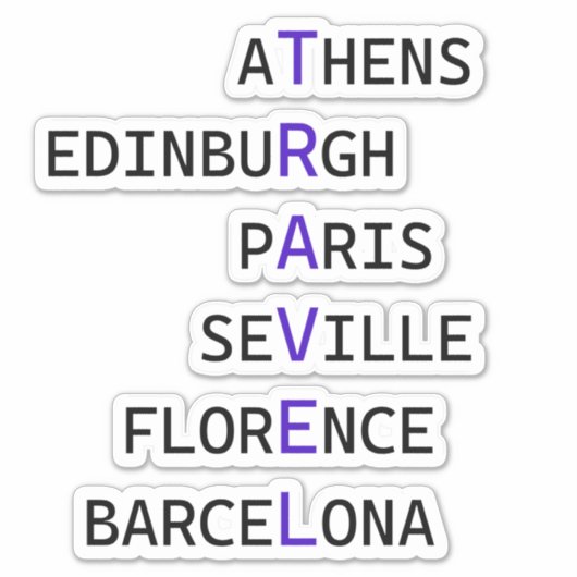 Voor de liefde van het Europese reizen Sticker (Voorkant)