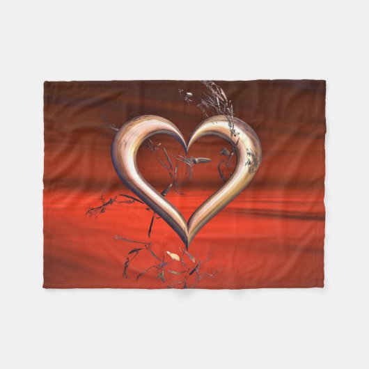 Voor de liefde van het rood fleece deken (Voorkant (Horizontaal))