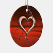 Voor de liefde van het rood keramisch ornament (Rechts)