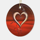 Voor de liefde van het rood keramisch ornament (Links)