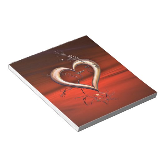 Voor de liefde van het rood notitieblok (Schuin)