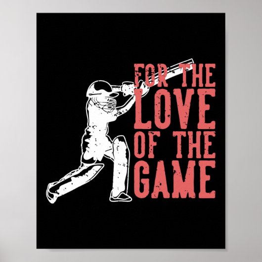 Voor de liefde van het spel T Cricket Poster (Voorkant)