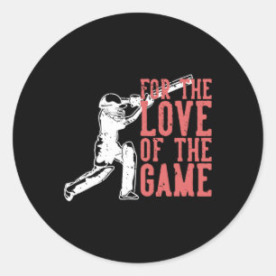 Voor de liefde van het spel T Cricket Ronde Sticker