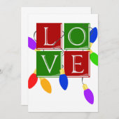 Voor de liefde van kerstuitnodigingen kaart (Voorkant / Achterkant)