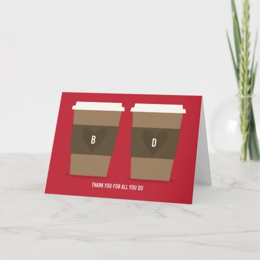 Voor de liefde van koffie bedankkaart (Voorkant)