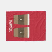 Voor de liefde van koffie fleece deken (Voorkant (Horizontaal))