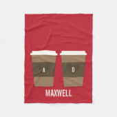 Voor de liefde van koffie fleece deken (Voorkant)