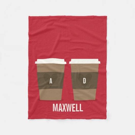 Voor de liefde van koffie fleece deken (Voorkant)