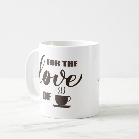 Voor de liefde van koffie koffiemok (Voorkant links)