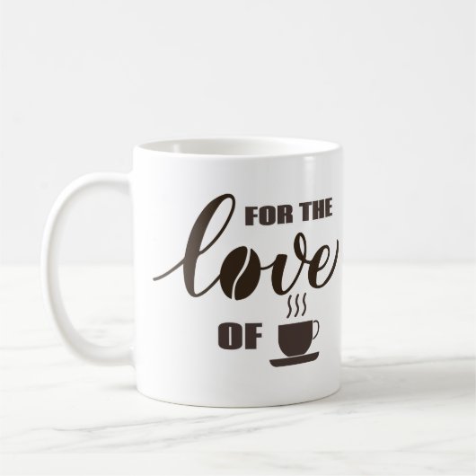 Voor de liefde van koffie koffiemok (Links)