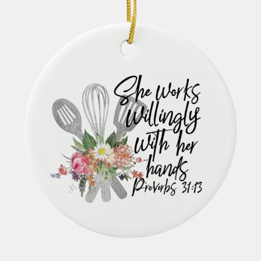 Voor de liefde van koken keramisch ornament (Voorkant)