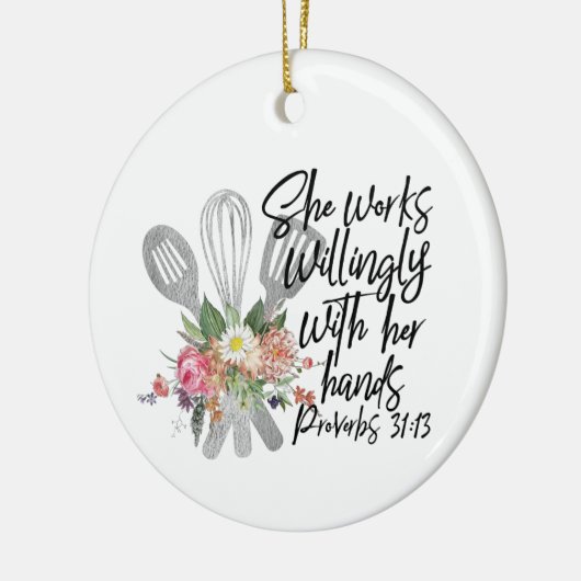 Voor de liefde van koken keramisch ornament (Links)