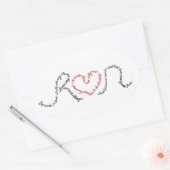 Voor de liefde van lopende bumpersticker ovale sticker (Envelop)