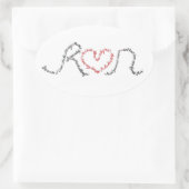 Voor de liefde van lopende bumpersticker ovale sticker (Tas)