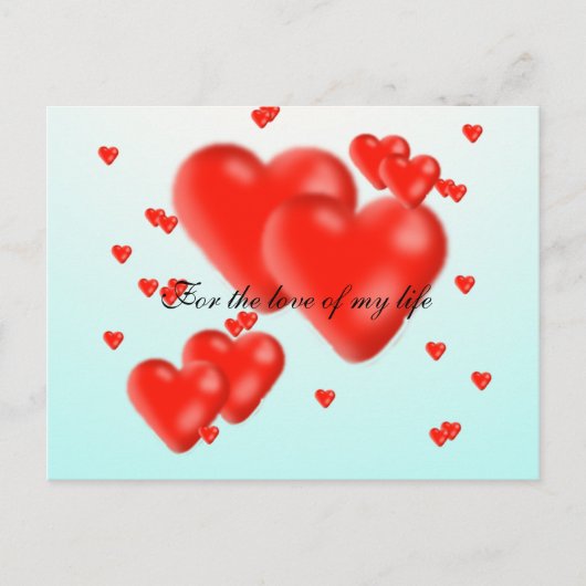 Voor de liefde van mijn leven briefkaart (Voorkant)