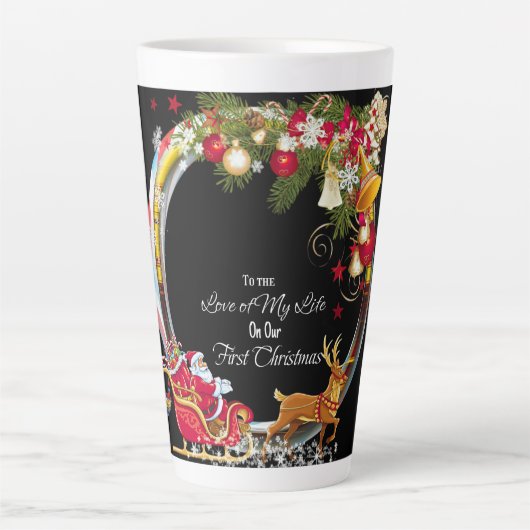 Voor de liefde van mijn leven  latte mok (Voorkant)