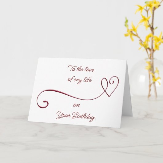 VOOR DE "LIEFDE VAN MIJN LEVEN" op "JE VERJAARDAG" Kaart (Gele Bloem)