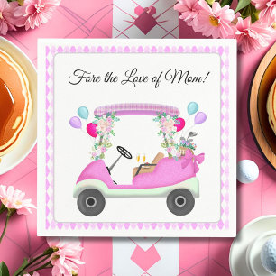Voor de Liefde van Moeder Moederdag Golf Brunch Servet