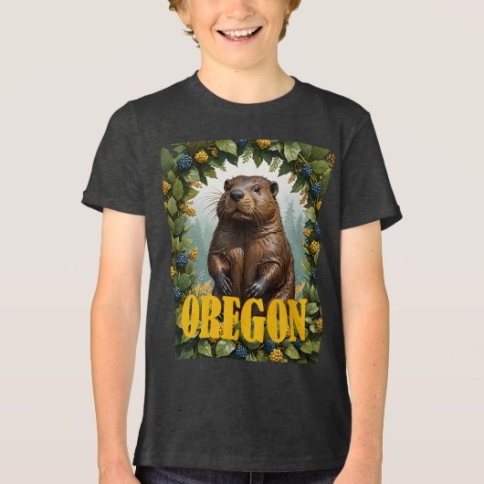 Voor de liefde van Oregon Tri-Blend Shirt (Voorkant)