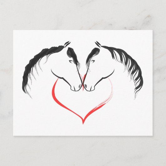 Voor de liefde van paarden briefkaart (Voorkant)