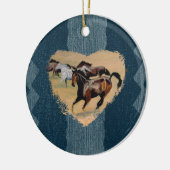 Voor de liefde van paarden keramisch ornament (Links)