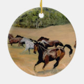 Voor de liefde van paarden keramisch ornament (Achterkant)