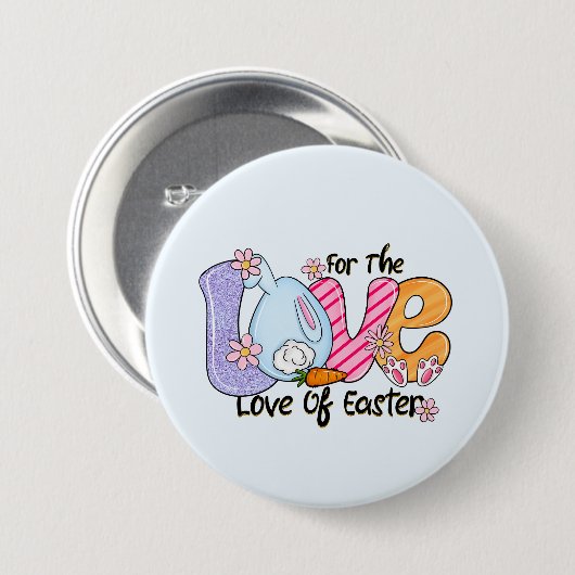Voor de liefde van Pasen Ronde Button 7,6 Cm (Voorkant /achterkant)