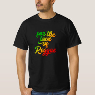Voor de liefde van reggae Rasta kleuren reggae T-shirt