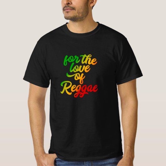 Voor de liefde van reggae Rasta kleuren reggae T-shirt (Voorkant)