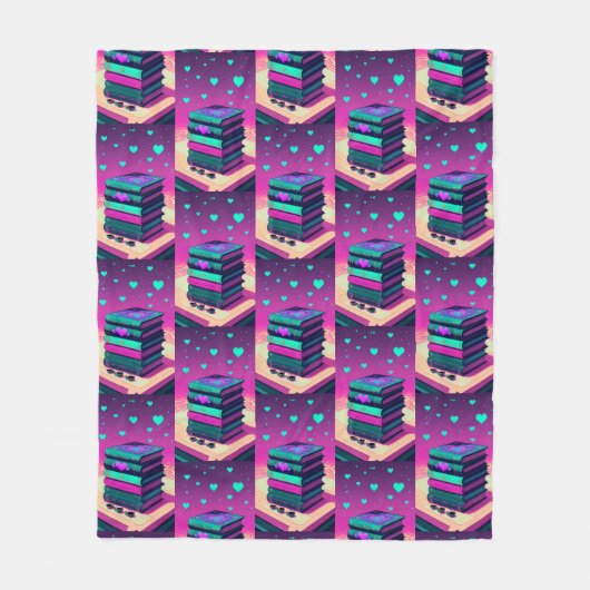Voor de liefde van roze boeken fleece deken (Voorkant)