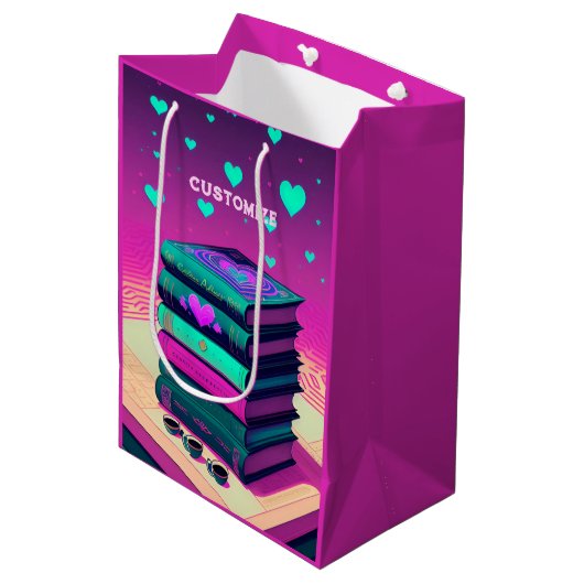 Voor de liefde van roze boeken medium cadeauzakje (Voorkant Gekanteld)