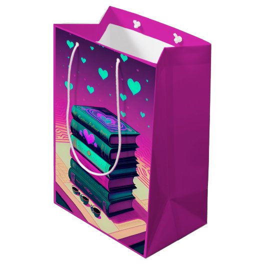 Voor de liefde van roze boeken medium cadeauzakje (Achterkant Gekanteld)