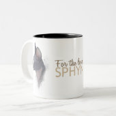 Voor de liefde van SPHYNX Tweekleurige Koffiemok (Voorkant links)