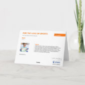 Voor de liefde van sport - Kinderkunst voor CHOC Bedankkaart (Achterkant)