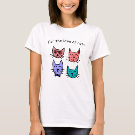 Voor de liefde van T-shirt voor katten