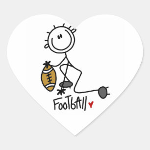 Voor de Liefde van Voetbal Hart Sticker