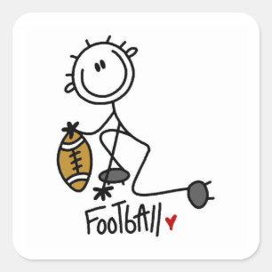Voor de Liefde van Voetbal Vierkante Sticker