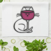 Voor de LIEFDE van Wijn & Katten Dish Towel Theedoek (Gevouwen)