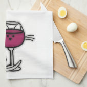 Voor de LIEFDE van Wijn & Katten Dish Towel Theedoek (Quarter Fold)