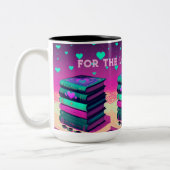 Voor de liefde voor boeken tweekleurige koffiemok (Links)