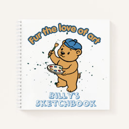 Voor de liefde voor kunst Knuffel Beer Kinderen Sc Notitieboek