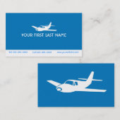 Voor de liefde voor vliegende blauwe vliegtuigsymb visitekaartje (Voorkant / Achterkant)