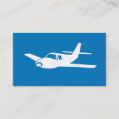Voor de liefde voor vliegende blauwe vliegtuigsymb visitekaartje (Achterkant)