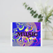 Voor de LOVE MUZIEK! Briefkaart (Staand voorkant)